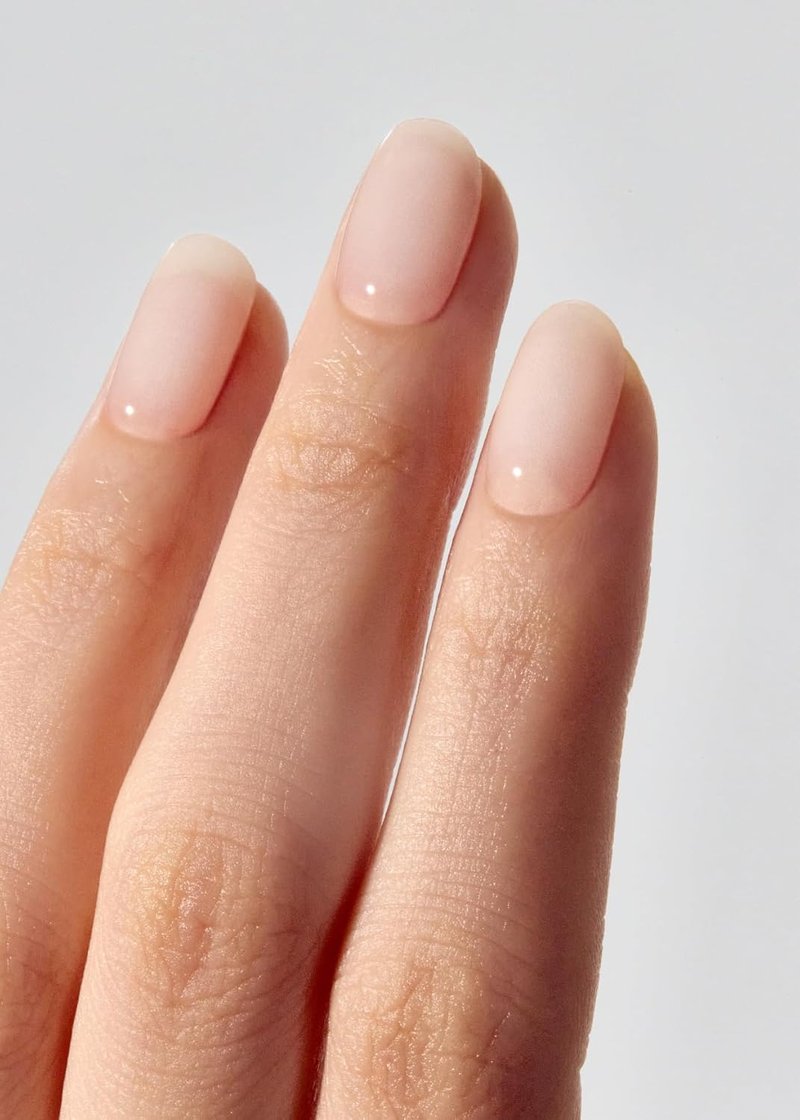 Ohora Semi Cured Gel Nail Strips - Coconut Jelly | Salon-Quality, Easy Application, Long Lasting - Includes Prep Pads & Nail File