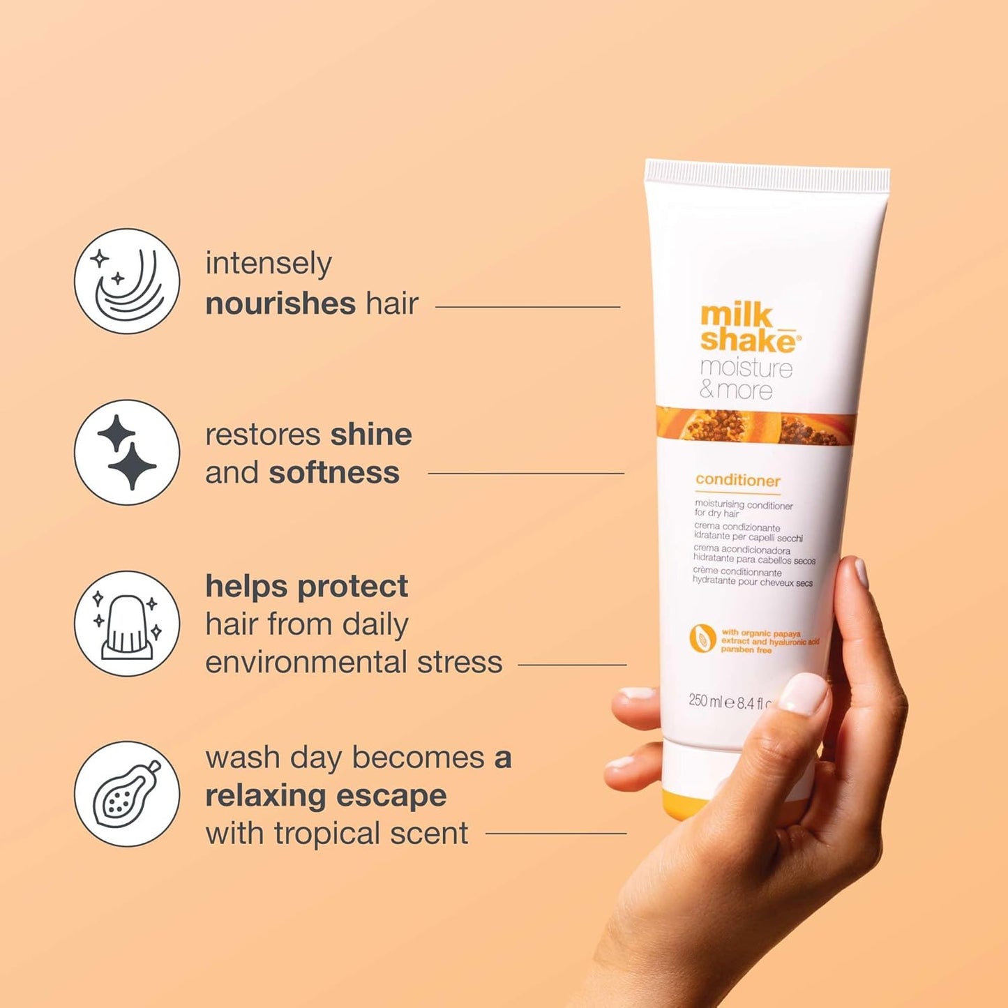 Milk_Shake Moisture & More Conditioner - Creamy Formula to Hydrate & Soften Dry Hair | Smoother, Shinier Finish
