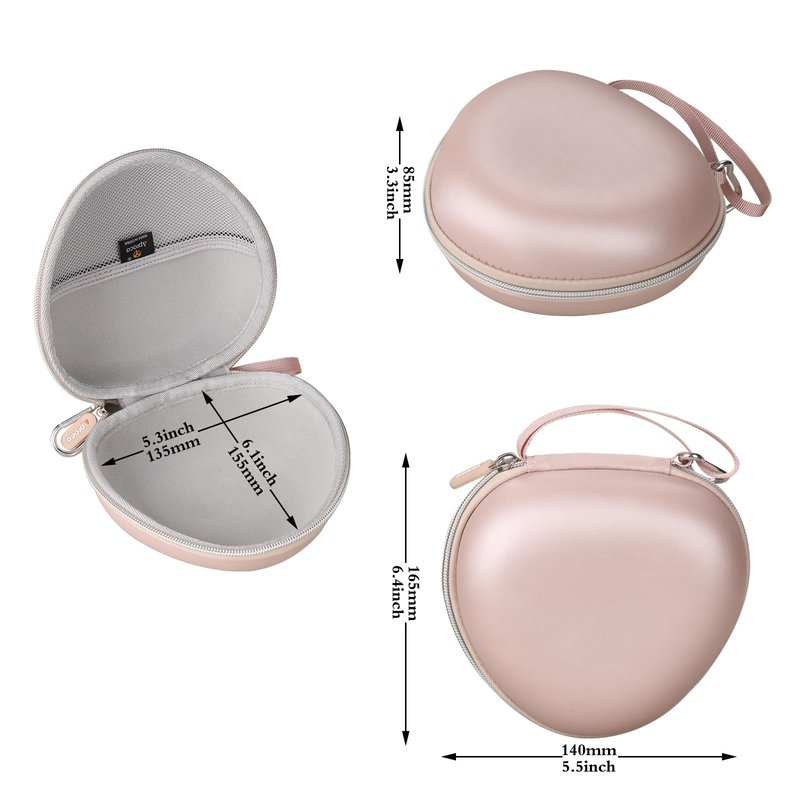 Aproca Case Compatible with Beats Studio Pro/Solo 4 / Solo3 / Studio3 Wireless On-Ear Headphones -Portable Storage Headset Bag for Accessories -Rose Gold (Case Only)