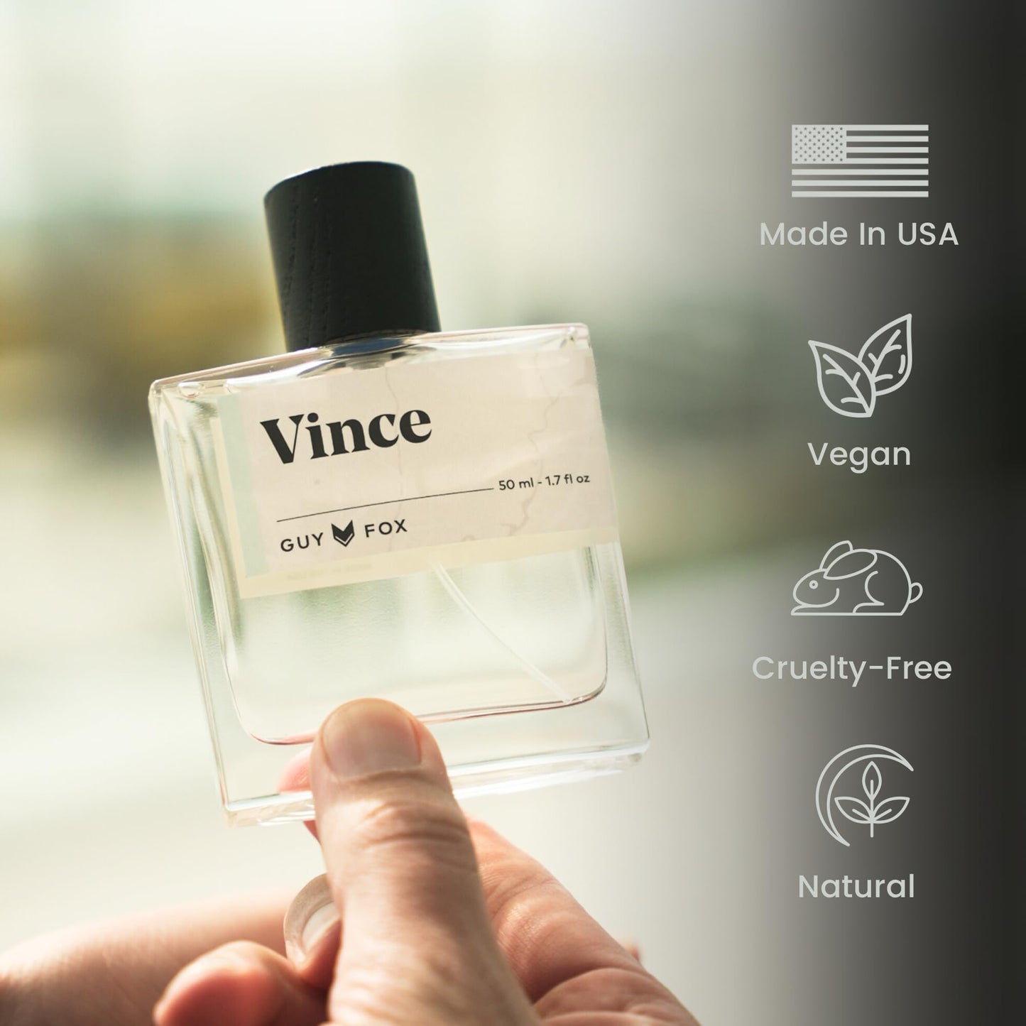 GUY FOX - Vince - Cologne For Men | Crushed Lime, Mint Gin, Sunset Musk | Fresh, Masculine Men's Cologne | Men's Fragrance | 1.7 Fl Oz