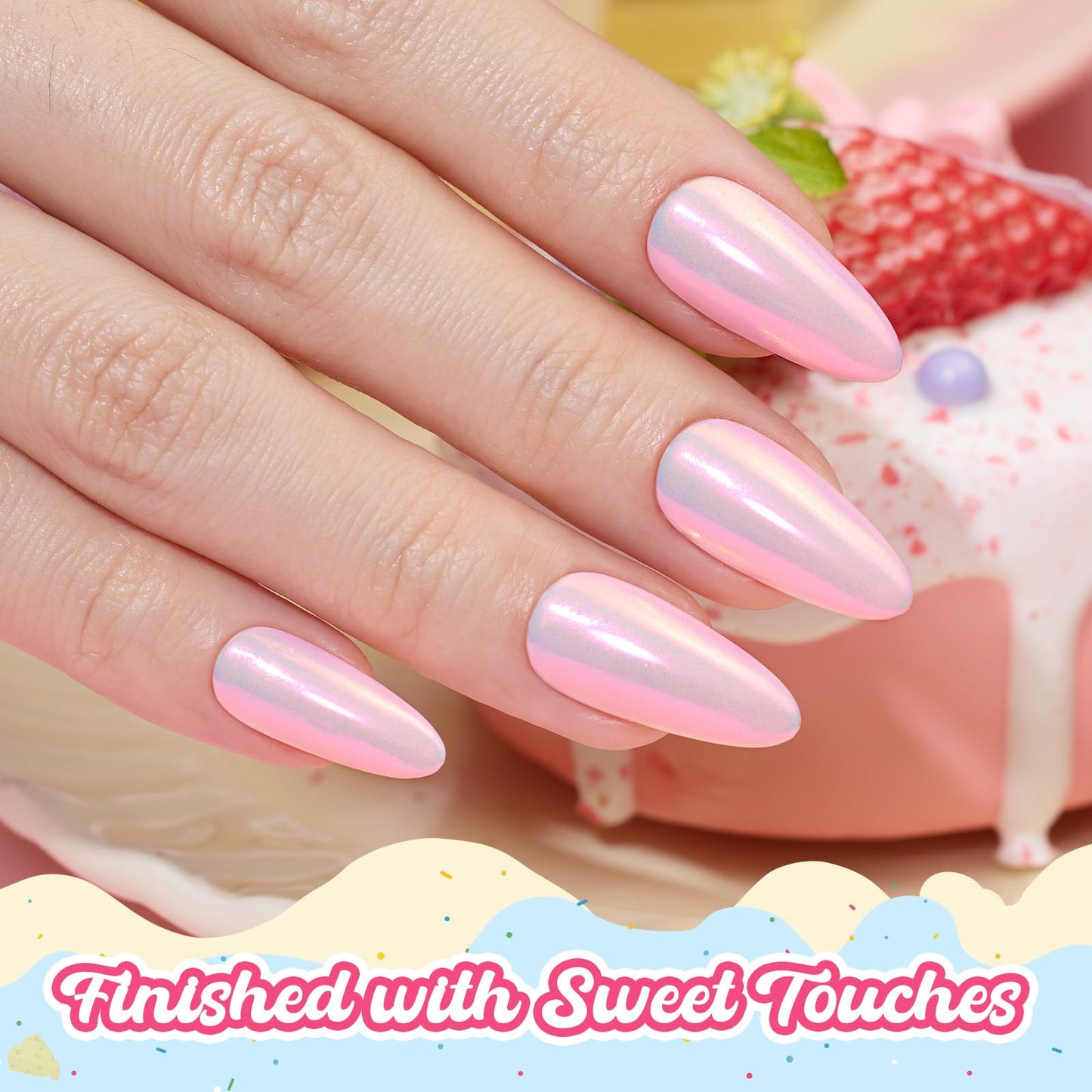 Beetles Pink Gel Polish, Strawberry Milk, Light Pink Gel Nail Polish