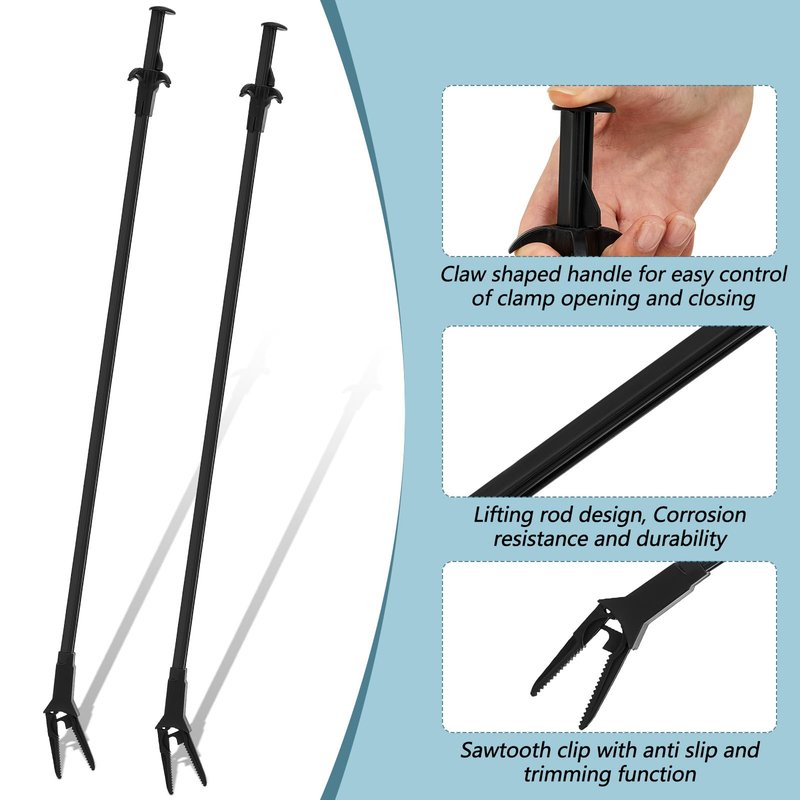 Gisafai 2 Pcs Plastic Aquarium Tongs 27 Inches Long Multi Purpose Trimming Feeding Aquarium Tools for Fresh Water Saltwater Fish Tanks Coral Plant