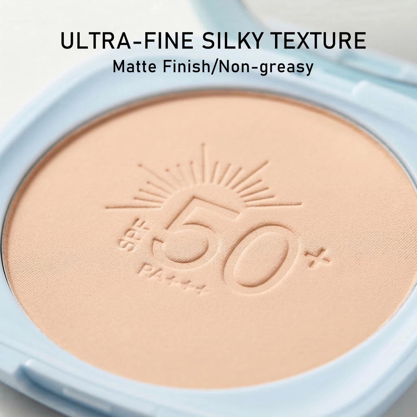 4-in-1 Pressed Powder SPF 50 PA+++–Powder Foundation,Setting Powder,Powder Sunscreen&Concealer in One,Oil-Control Lightweight Matte Finish Face Powder,Long-Lasting,Non-Sticky