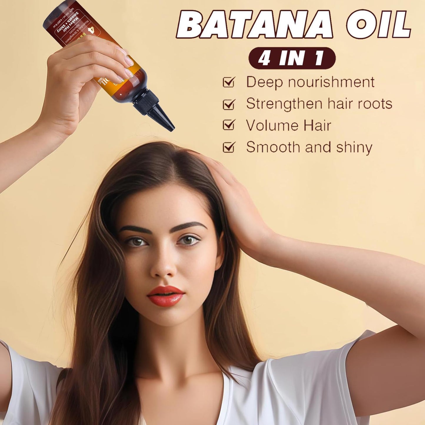 MAITING Batana Oil for Hair Growth, 4-In-1 Batana Oil,Pumpkin Seed,Rosemary, and Castor,Nourishes hair for Men Women 2pcs