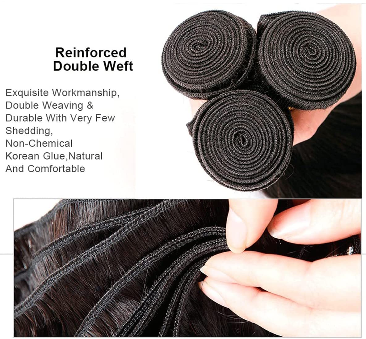16 18 20 Inch #1B Water Wave Bundles Human Hair 3 Bundles Brazilian Remy Hair 100 Grams/Bundle 10A Grade Unprocessed Virgin Hairs Deep Water Bundle Weaves Extensions