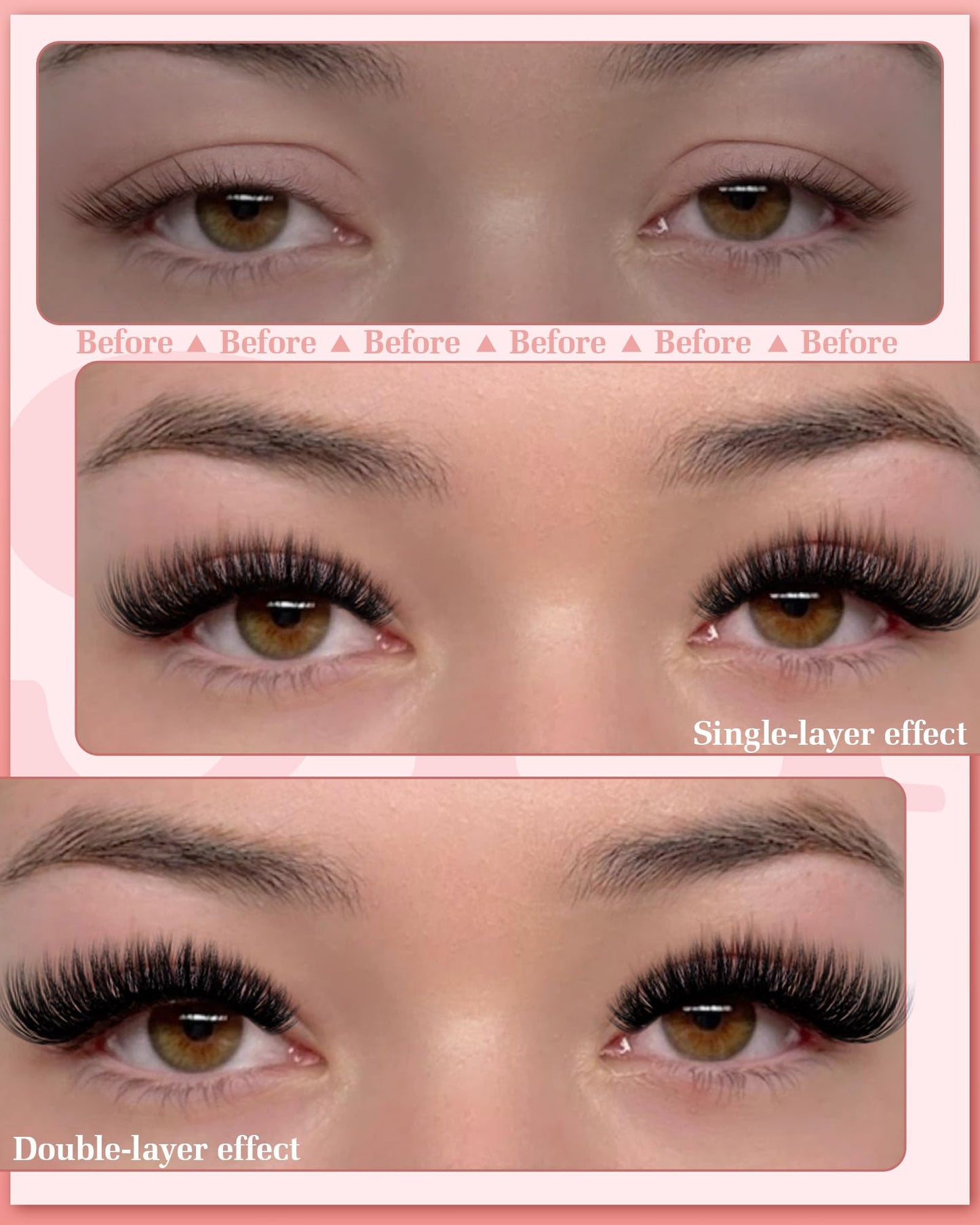 Lash Clusters Fluffy Cluster Eyelash Extensions 100D Eyelash Clusters Thick Volume Lash Extension Faux Mink Eyelashes SIY Individual Lashes DIY at Home by ZANLUFLY