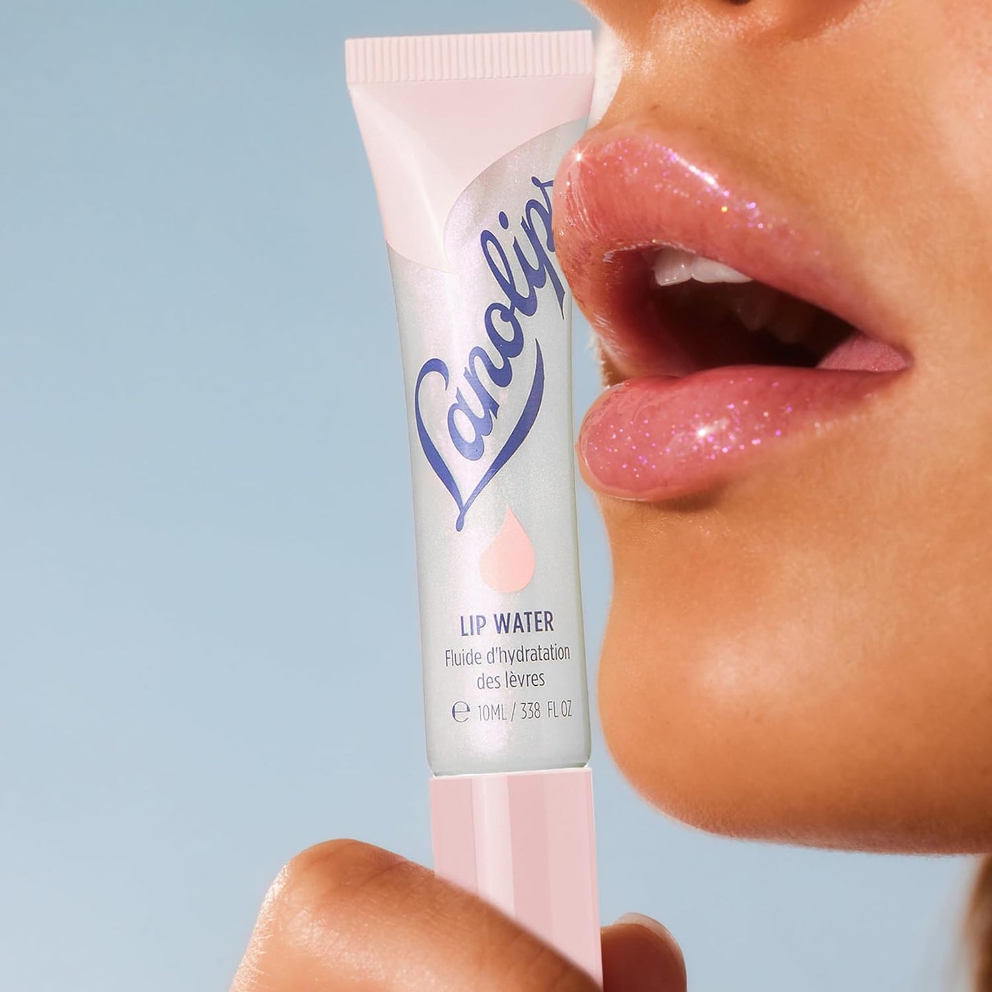 Lanolips Lanolin Lip Water - Hydrating Clear Gloss Serum with Hyaluronic Acid | 10ml Moisturizer for Dry Skin