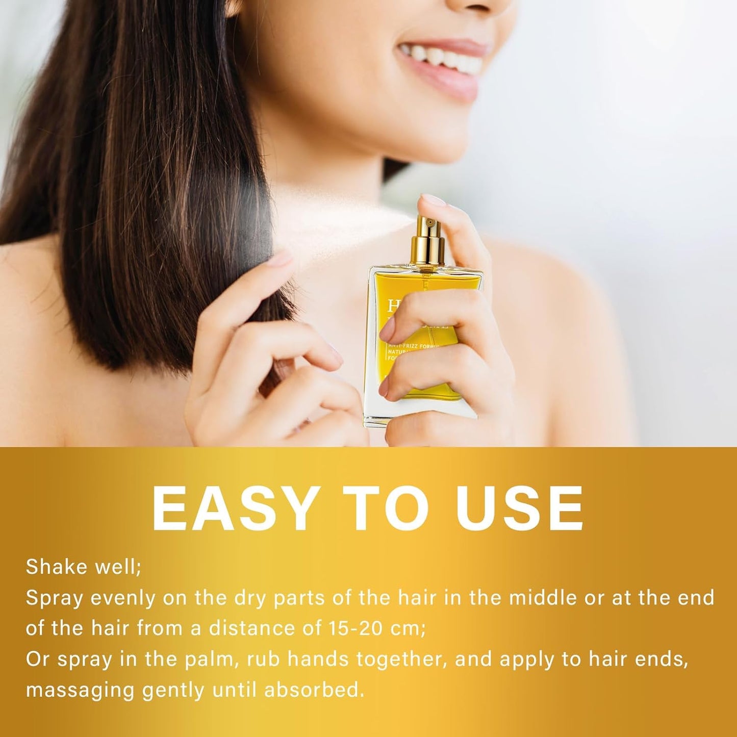 Hair Perfume for Women - 50mL Long-Lasting Pheromone Fragrance | Lightweight Spray for Dry, Frizzy Hair Care