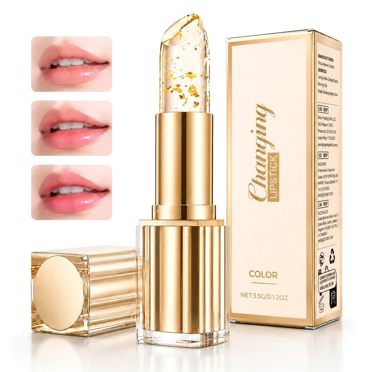 BOLUBOYA 2026 New Upgraded Color Changing Lipstick for Women, PH Lipstick Color Changing, Clear Lip stick That Changes Color (1PCS)