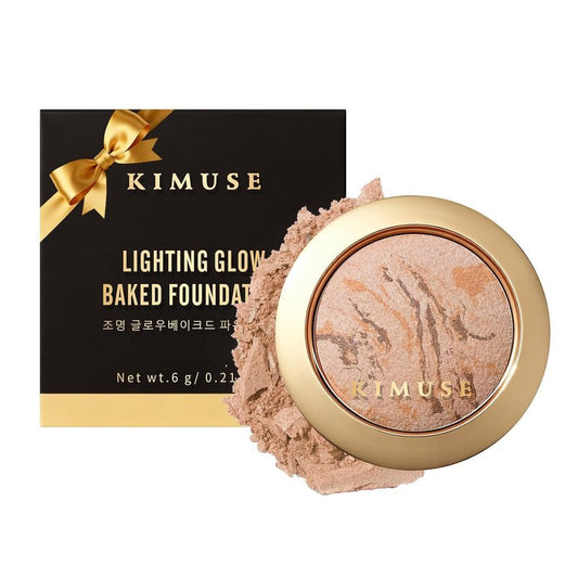 KIMUSE Baked Foundation - Color Correcting Powder for Mature Skin | Buildable Coverage, Radiant Finish