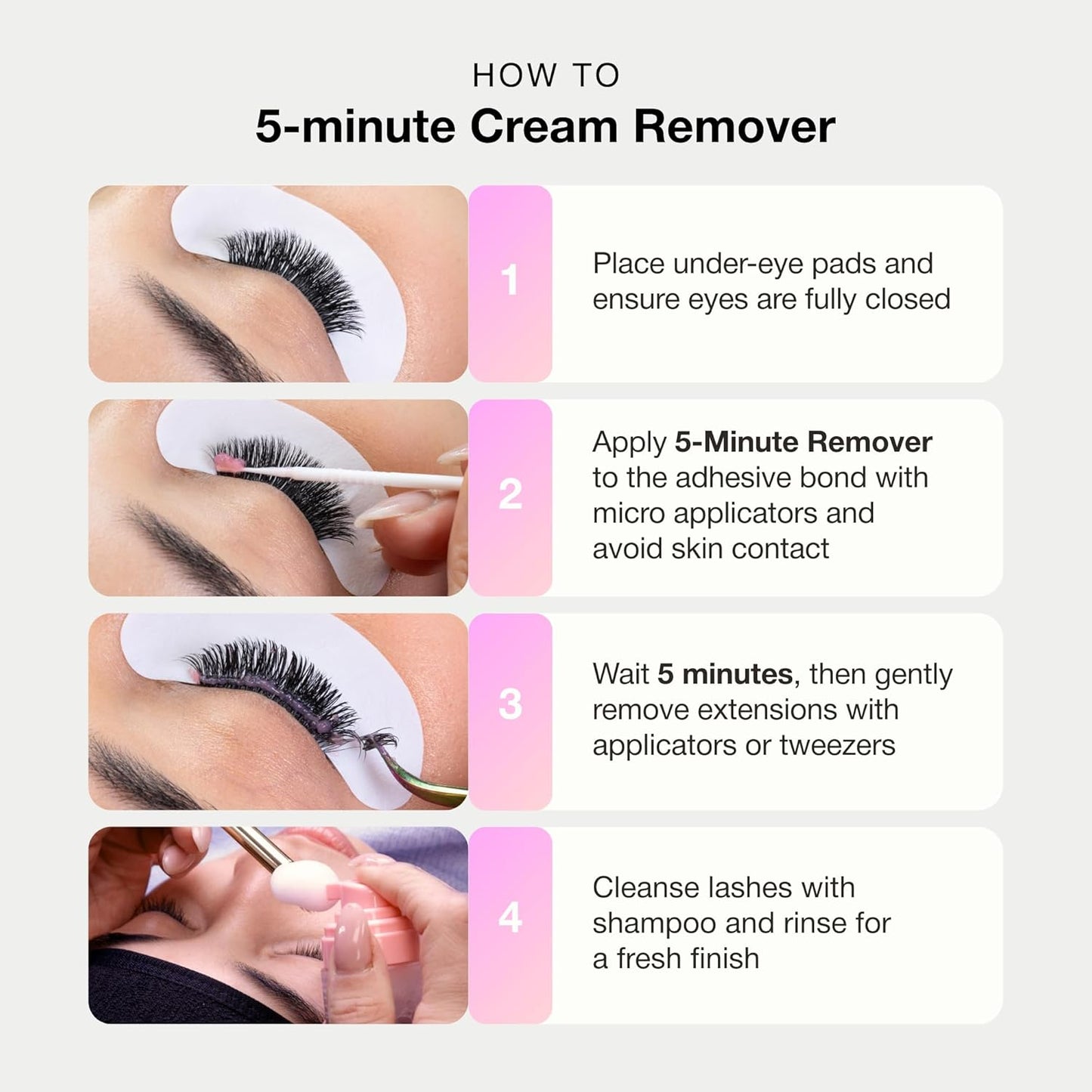 Lash Cream Remover for Eyelash Extensions - Dissolves Glue, Low Irritation | 15g Melon Scent