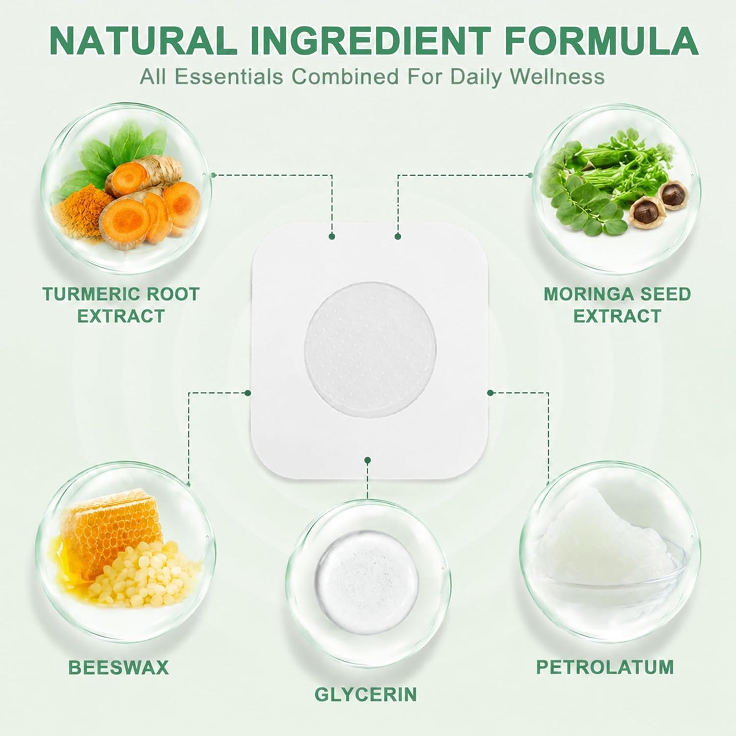 Moringa 10-in-1 Nano Microdarts Patch - Natural Skin Treatment for All Skin Types | 2-Week Supply