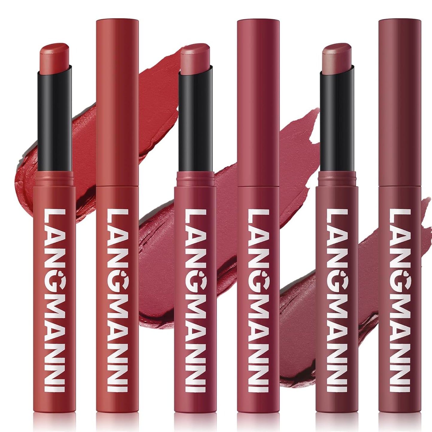 10Pcs Velvet Matte Lipstick Set - High Pigment, Long-Lasting, Waterproof | Soft Dark Nude Shades for Women