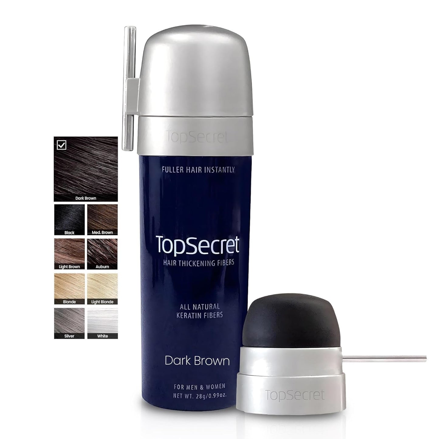 Hair Thickening Building Fibers - Natural & Undetectable Hair Filler for Men & Women | Weather-Resistant (Light Brown, Medium)