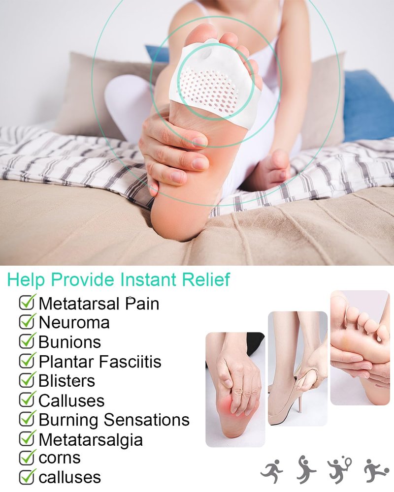 Metatarsal Pads - Soft & Breathable Toe Separators for Bunion Correction | Hammer Toe Spacers for Foot Relief