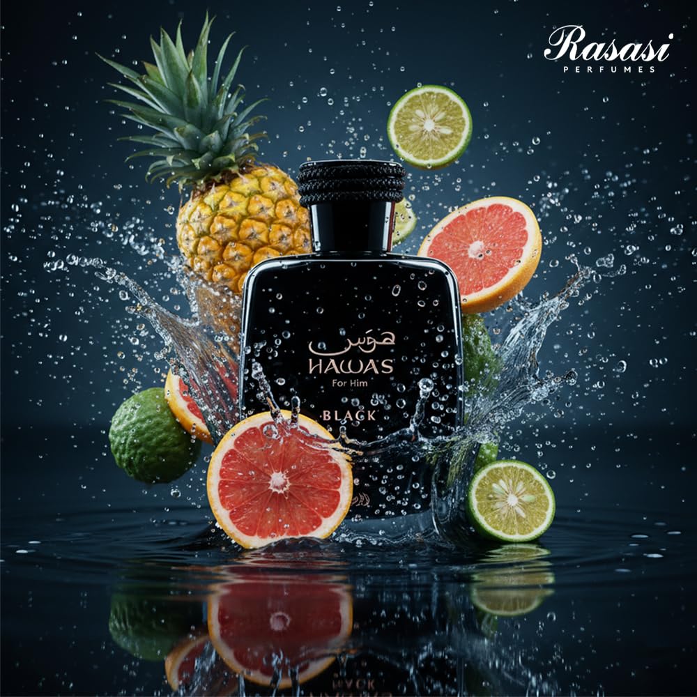 Rasasi Hawas Black - Men's Fragrance | Exotic Notes & Long-Lasting Scent