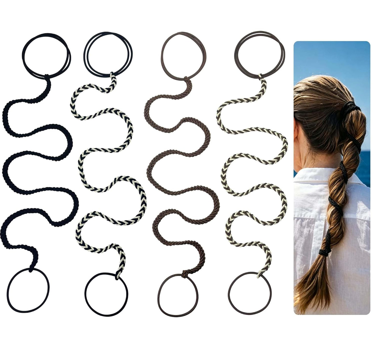 Sports Hair Ties for Women - 25 Pack Soft Nylon Elastic Ponytail Holders for Thick, Curly & Fine Hair | Ideal for Gym, Running & Swimming