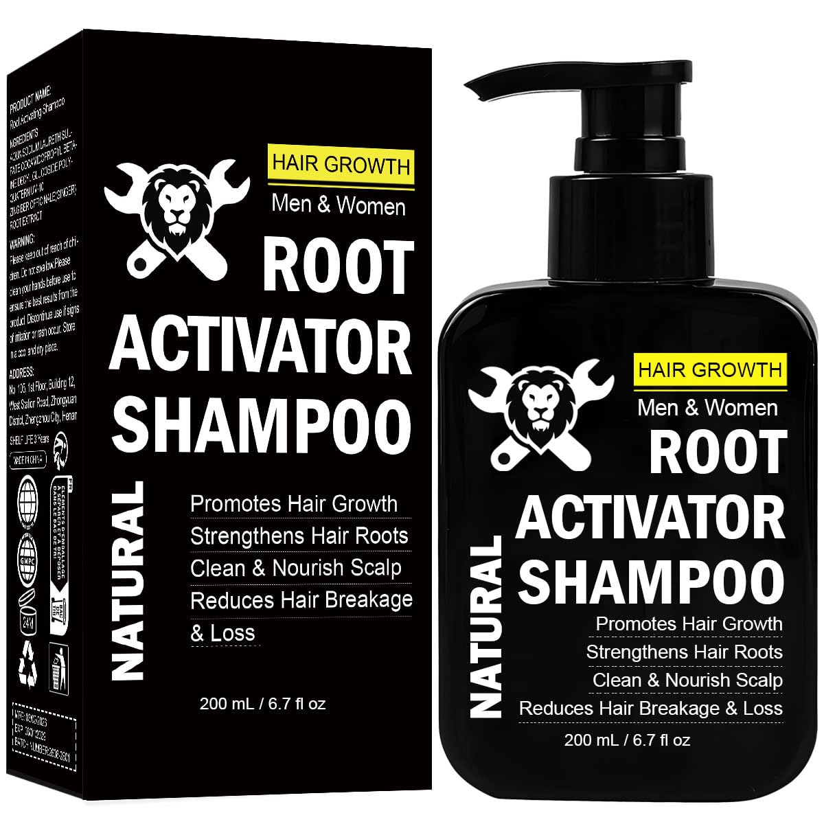 200mL Spartan Repair Shampoo Root Activator shampoo for Men: Hair Growth shampoos for Thinning Hair, Hair Loss & Scalp Health - Natural Regrowth Formula for Men and Women