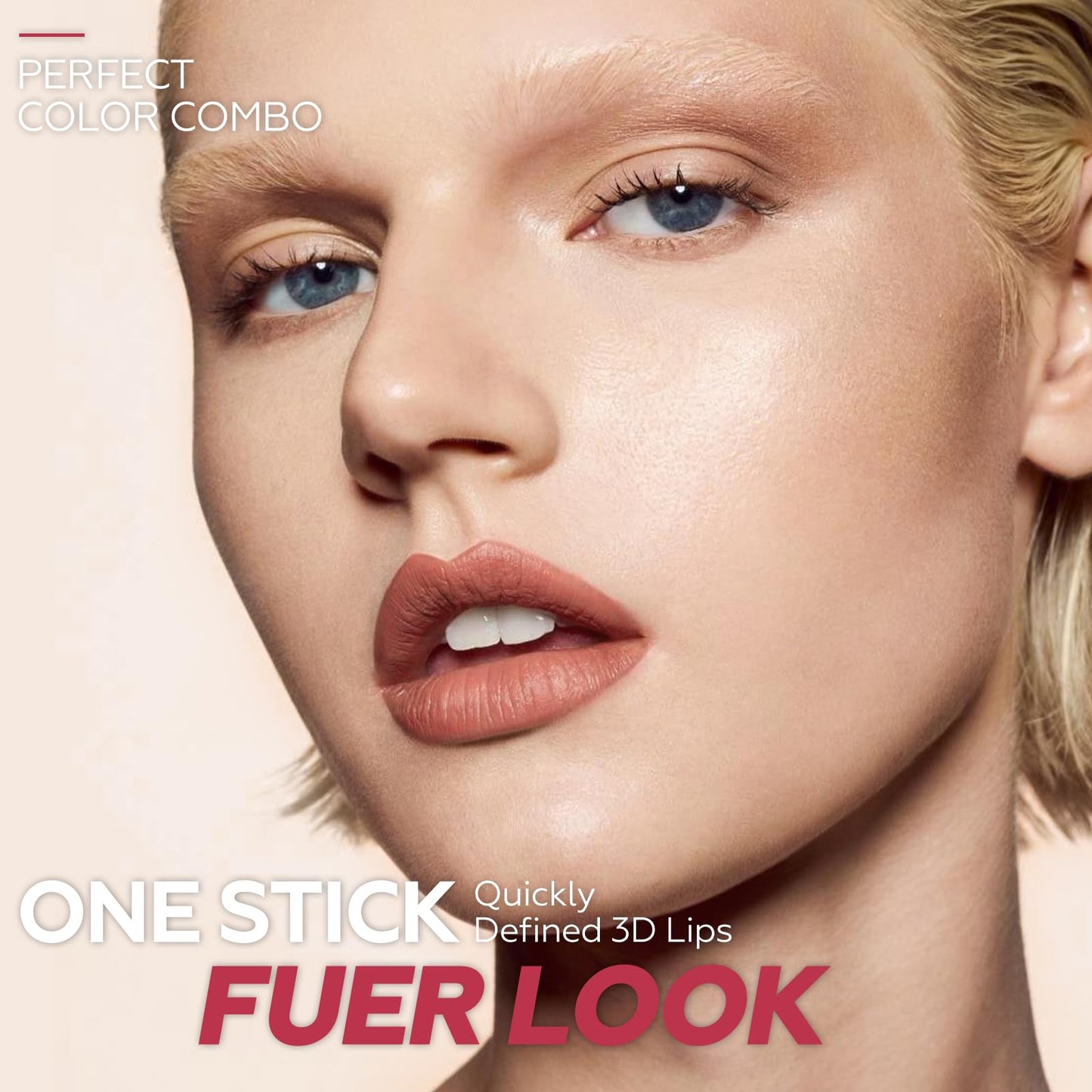 FOCALLURE Fuller Sculpt Dual-Ended Lip Liner & Lipstick 2-in-1,Long Lasting,Highly Pigmented Lip Pencil, Instantly Defines and Plumps for 3D Fuller Lips,PK01 BLUSH