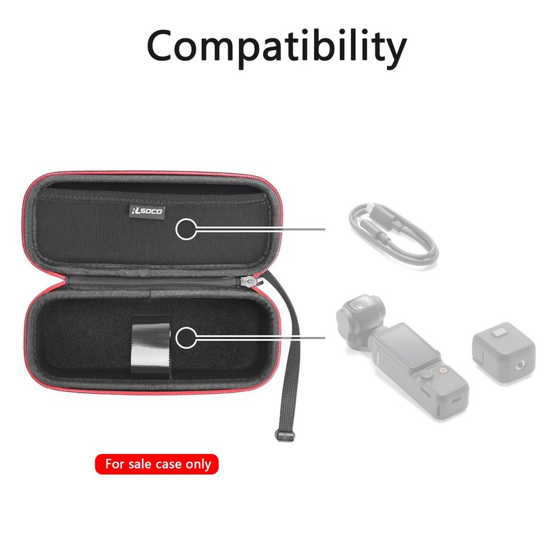 RLSOCO Hard Case for DJI Osmo Pocket 4/Osmo Pocket 3 Creator Combo | Compact Design with YKK Zipper & Scratch Protection (Case Only)