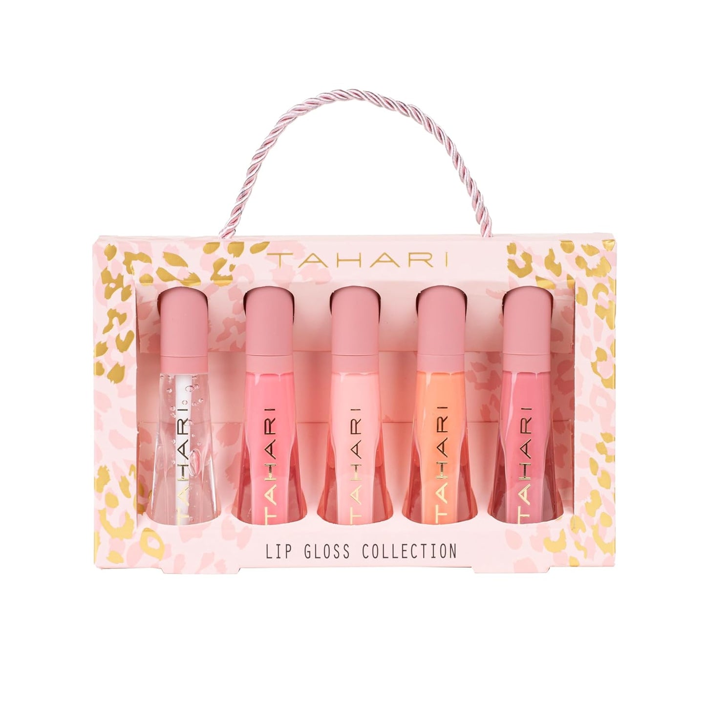 Tahari 5pc Lip Gloss Set - Long-Lasting Shimmery Lip Glosses for Women | Non-Sticky, High Shine Gift Set