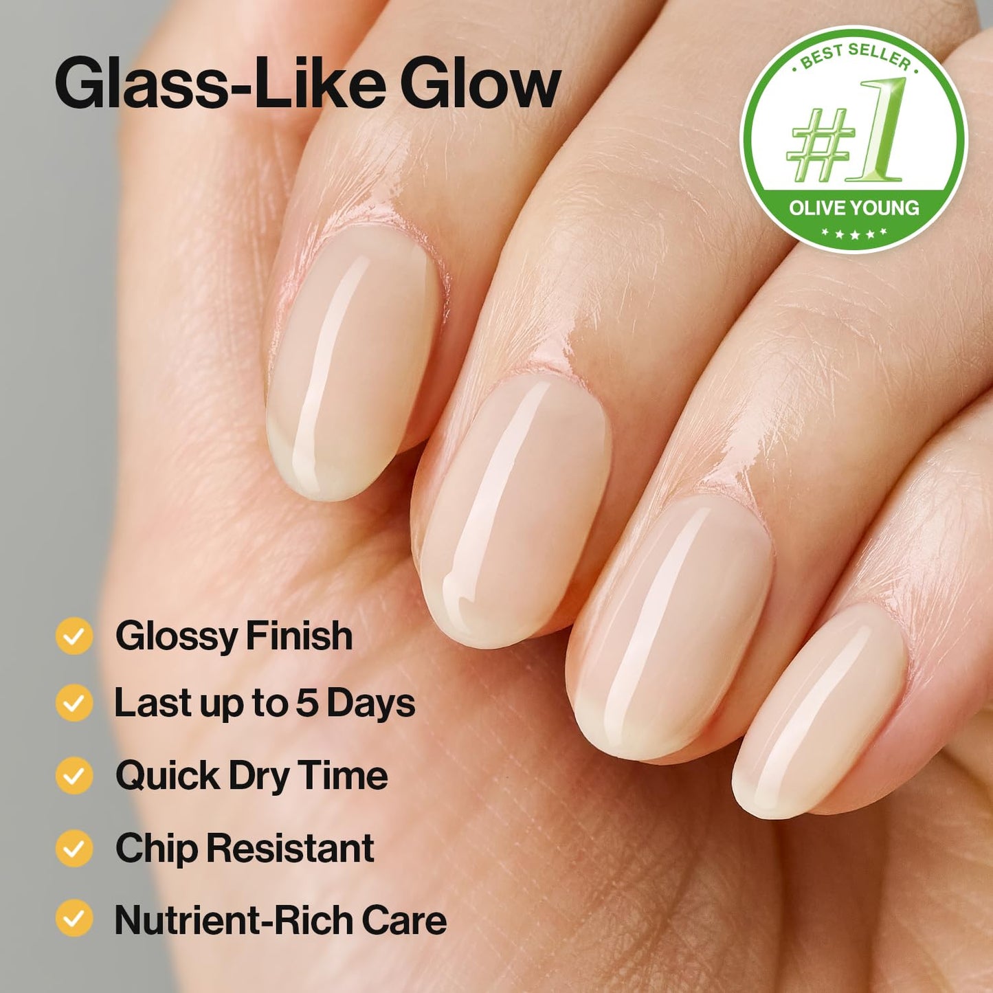 ohora 2-in-1 Sheer Nail Polish & Strengthener(Honeydew) | Tinted Nail Concealer | Nail Hardener for Weak, Damaged Nails | Nail Care Polish with Glossy Finish | Glazed-Syrup Formula, 15 mL