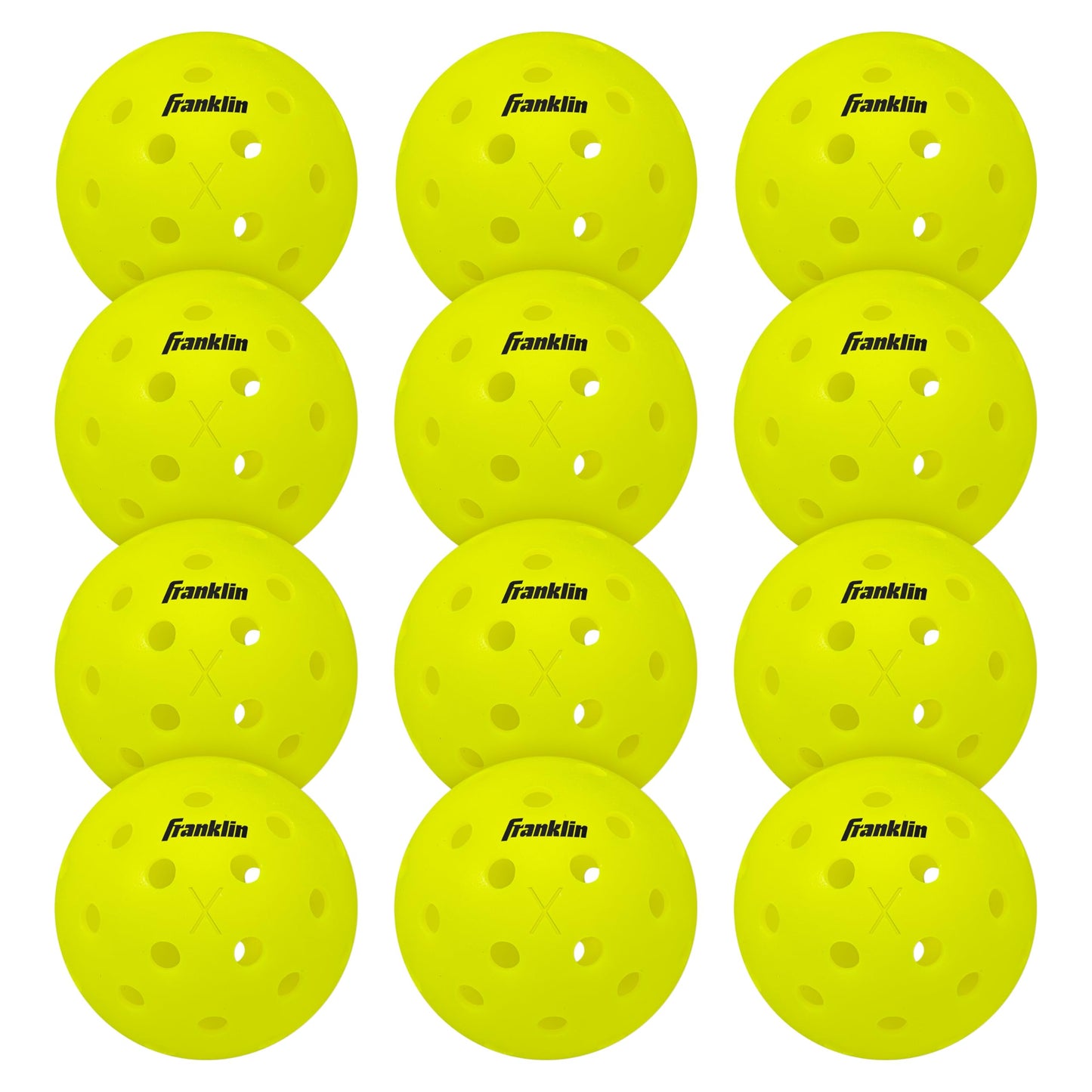 Franklin Sports x-40 Performance Outdoor Pickleballs - Usapa Approved (12 Pack)