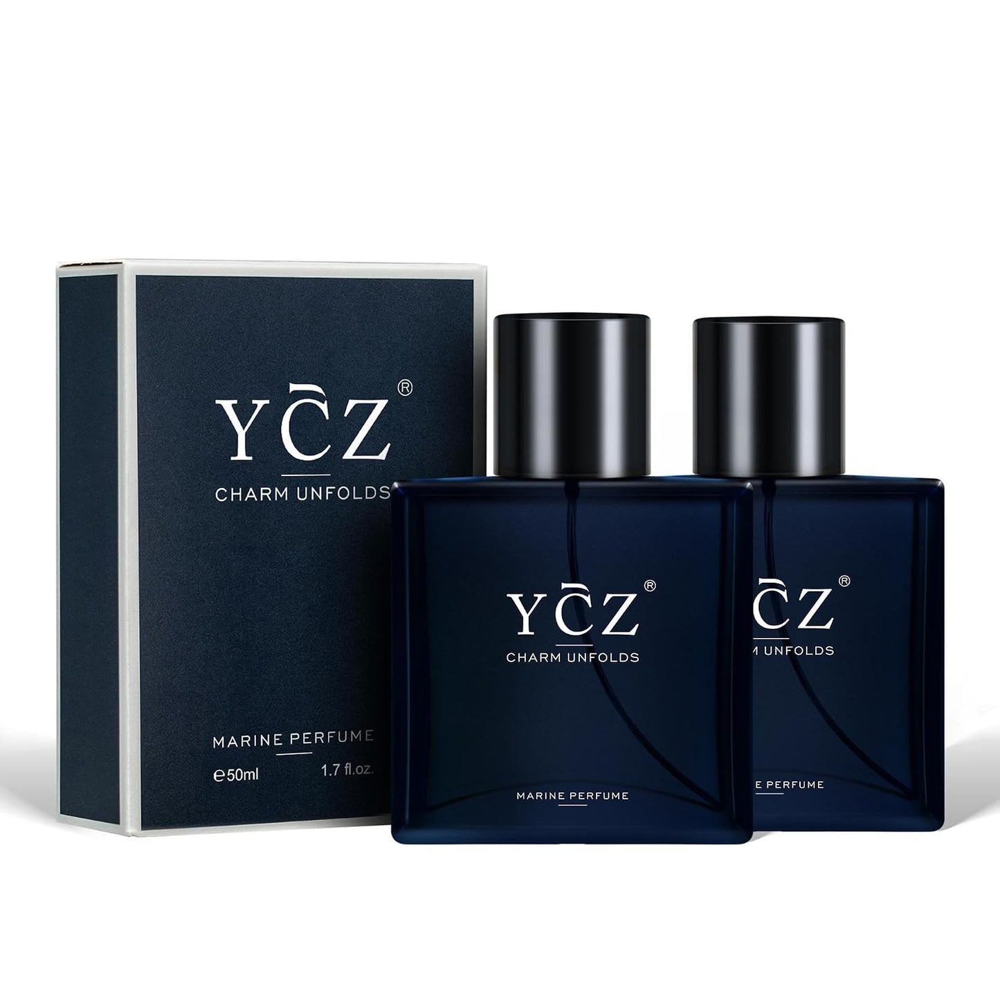 Ycz Cologne for Men - 3-Piece Gift Set with Ocean, Sky & Club Fragrances | 50ml Each, Woody Fresh Citrus Scent