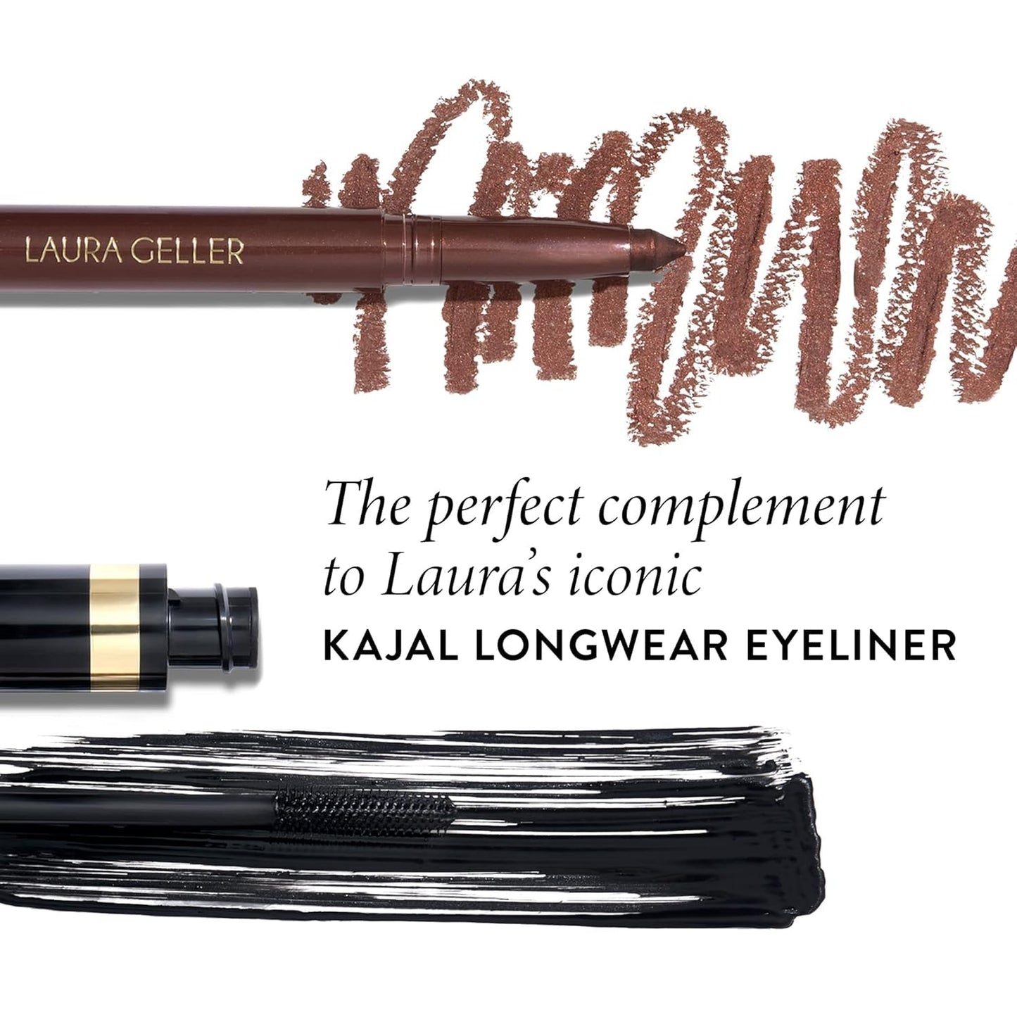 Laura Geller Kajal Longwear Mascara - Volumizing, Lengthening & Defining - Black, Smudge-Proof Formula