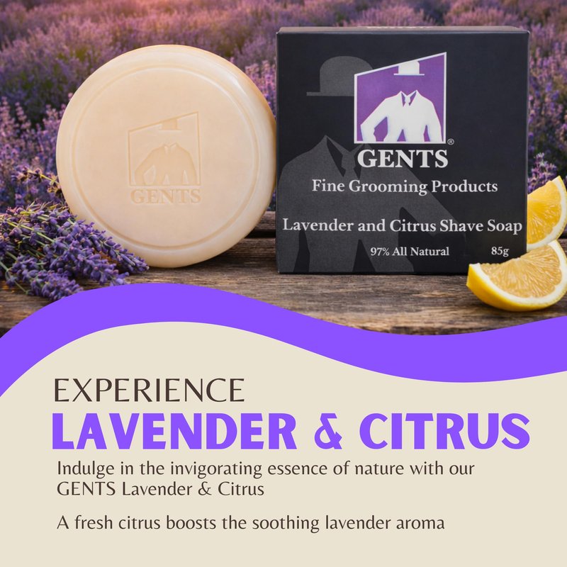 G.B.S Men's Lavender and Citrus Shaving Soap, Pack of 3