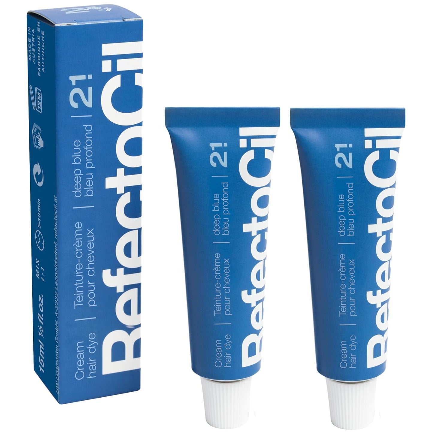 RefectoCil Cream Hair Dye 2-Pack | Professional Long-Lasting Hair Tint in Rich Shades