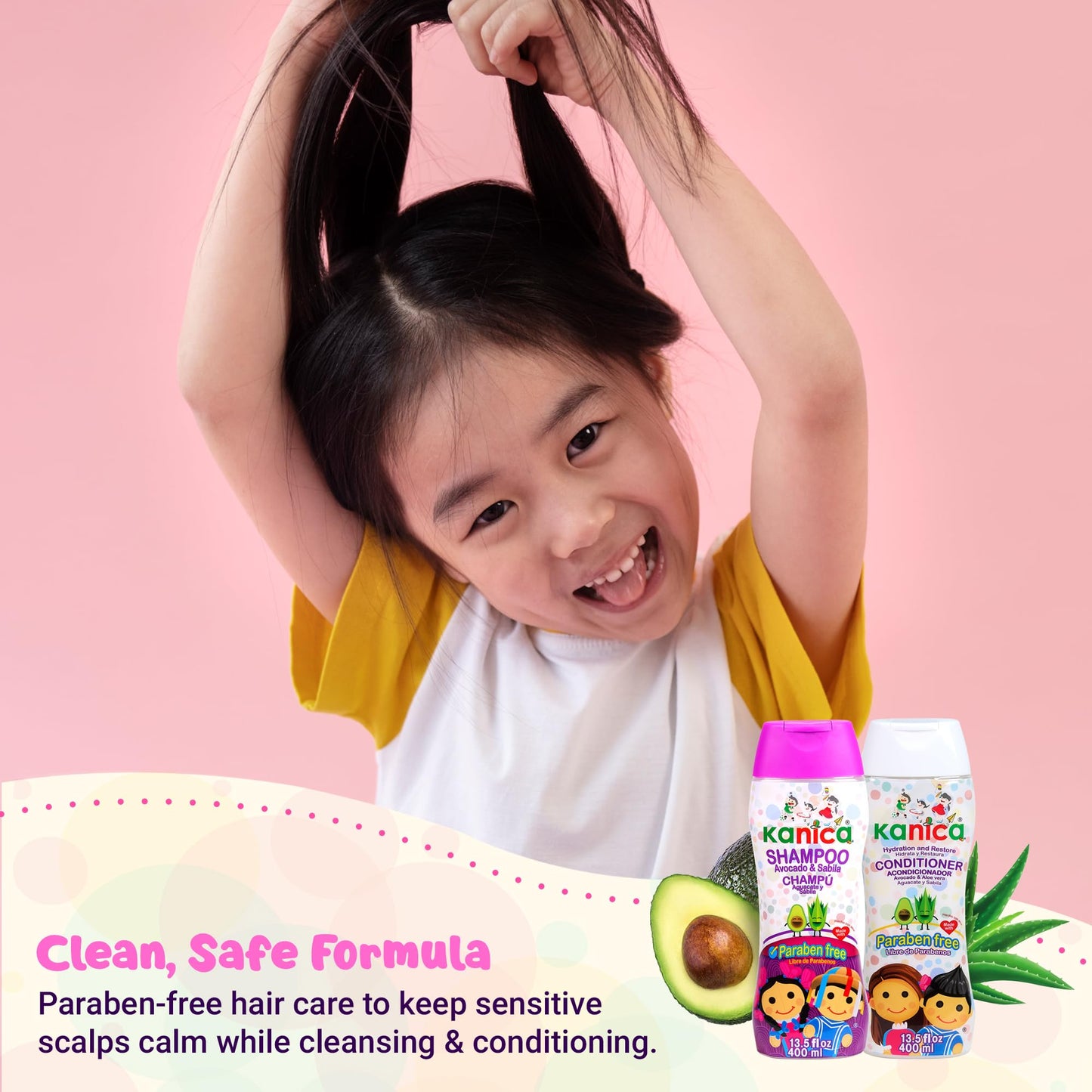 Kanica Shampoo and Conditioner Avocado Kit, Paraben Free | 13.5 fl oz Each