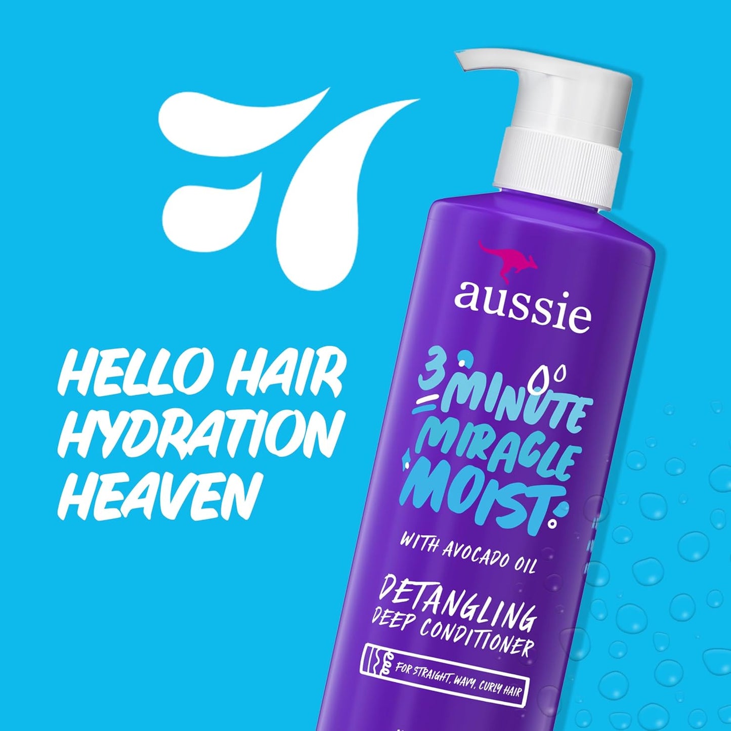 Aussie 3 Minute Miracle Moist Deep Conditioner - Nourishing Avocado & Jojoba Oil | 16 Fl Oz Each, Triple Pack
