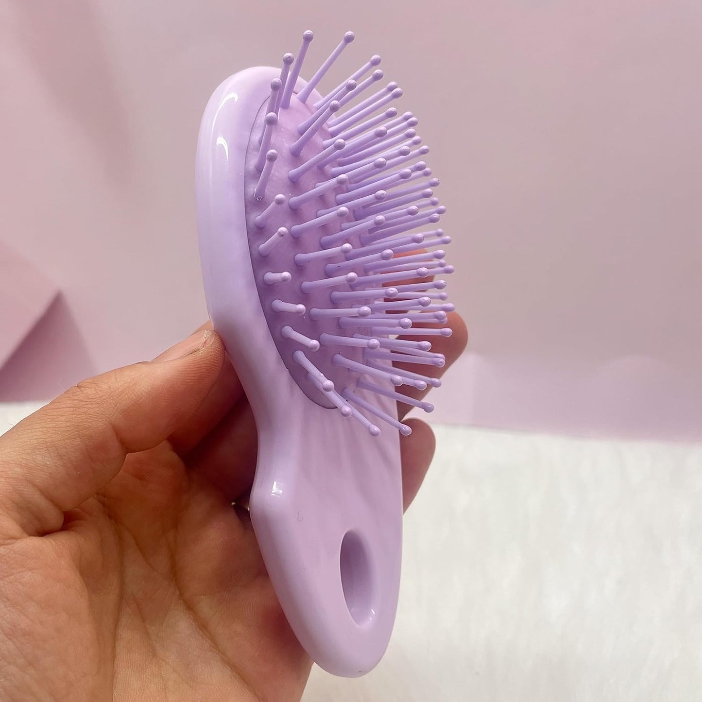 Mini Wet Hair Brush Set | Detangling Comb for Women, Girls & Kids - Travel-Friendly, Purple