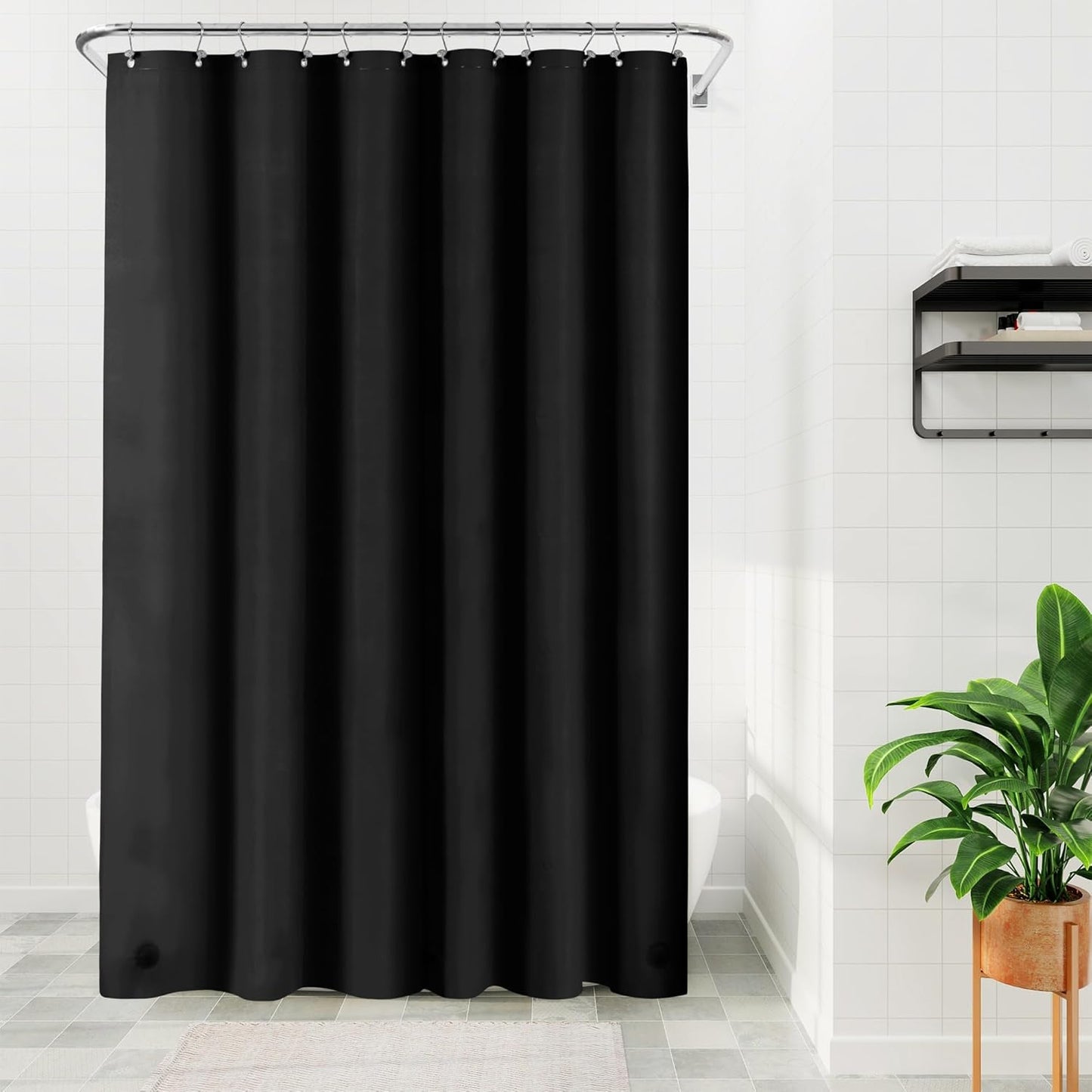 Clear Plastic Shower Liner - Premium Waterproof PEVA Curtain with Rustproof Grommets & 3 Magnets | Standard Size