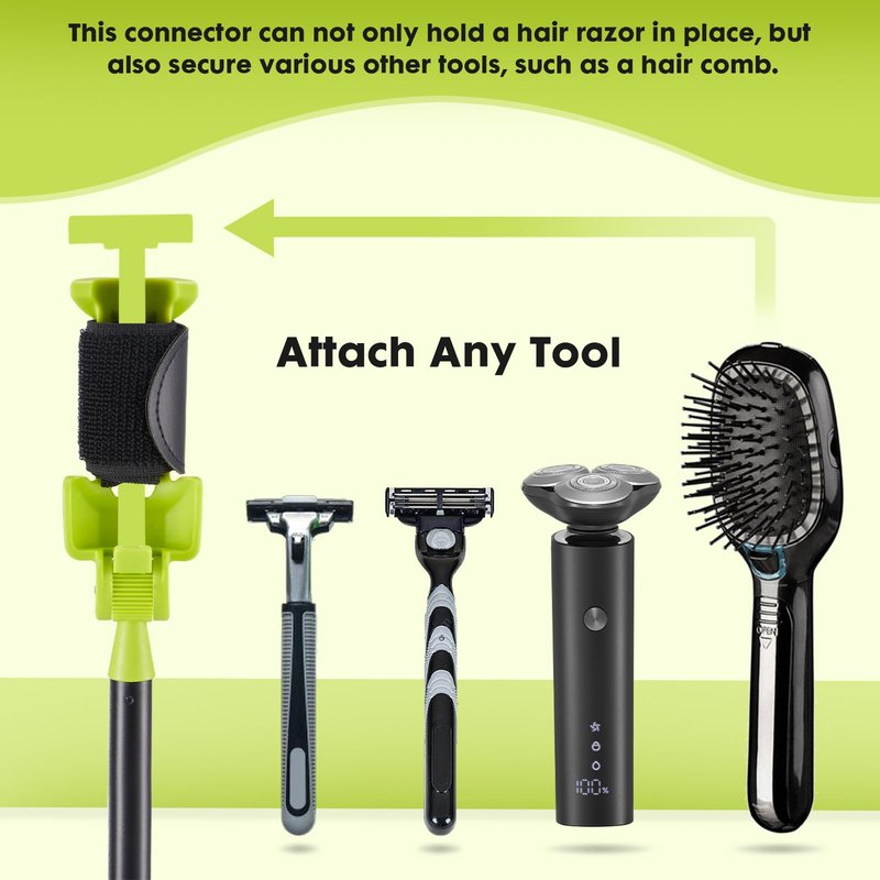 Back Shaver Extension Handle，Razor Extension Handle for Men,Long Handled Razor for Legs and Body,Adjustable Angle Back Trimmer with Telescopic 13-25 Inch Handle, Ideal for Elderly and Self-Care