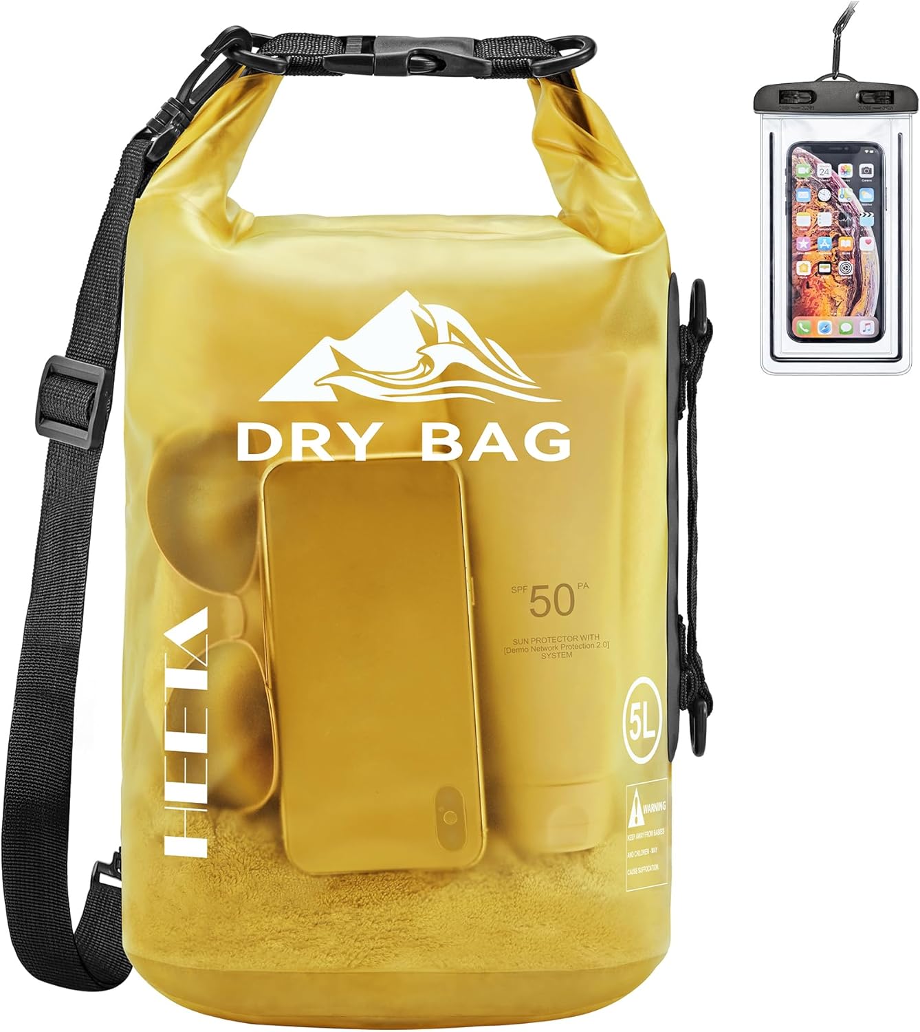 Waterproof Dry Bag - Lightweight Roll Top Storage Backpack for Travel, Swimming, Boating | 5L/10L/20L/30L/40L Sizes