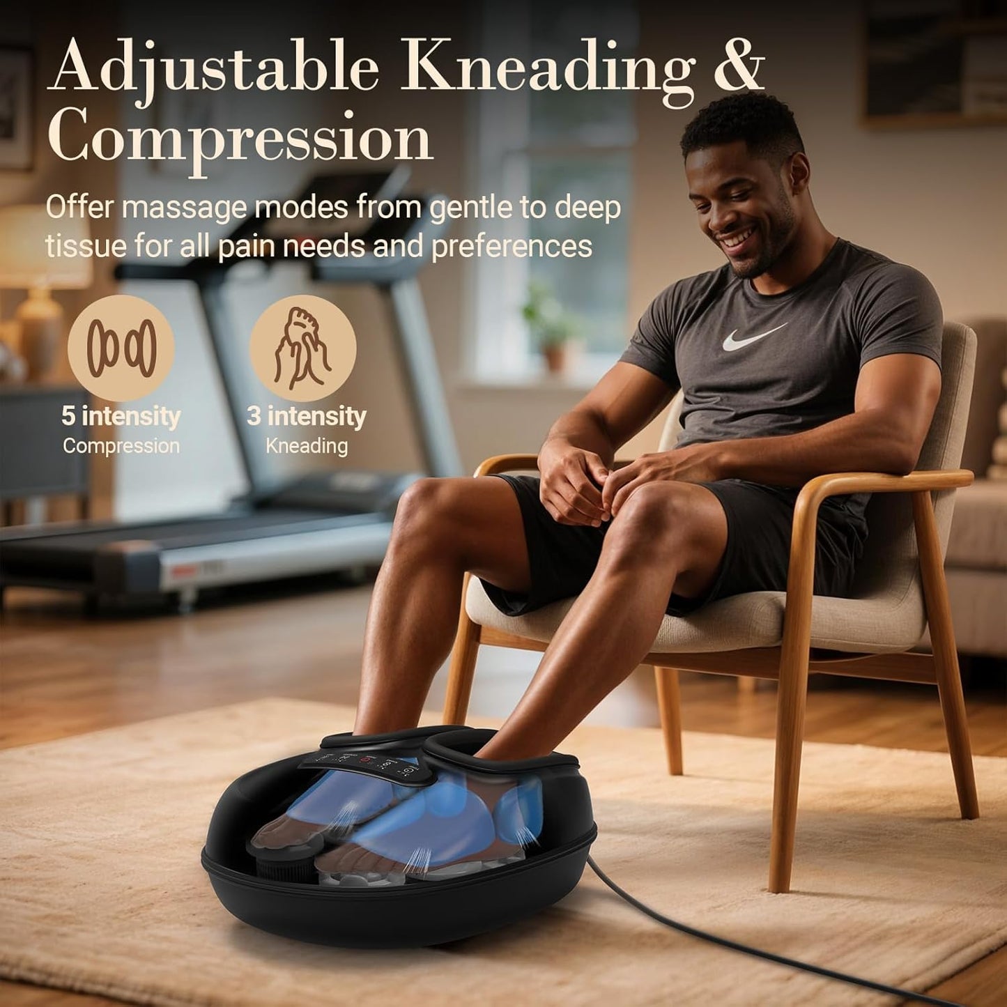 Foot Massager for Neuropathy & Plantar Fasciitis Relief - Shiatsu with Heat & Remote Control | Perfect Gift for Dad