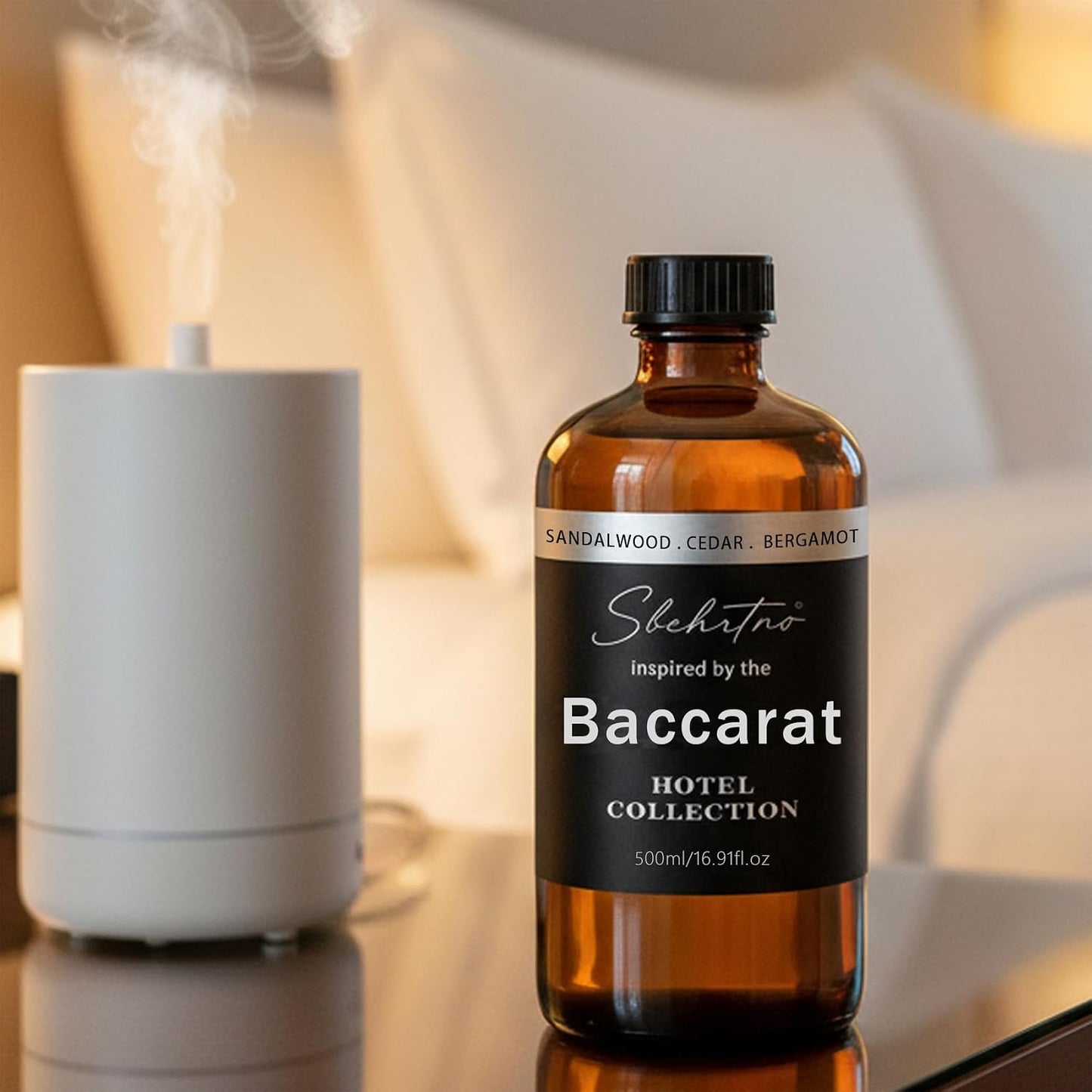 Sandalwood & Bergamot Diffuser Oil - Inspired by Baccarat Hotel Scent | 16.9 Fl Oz for Essential & Waterless Diffusers