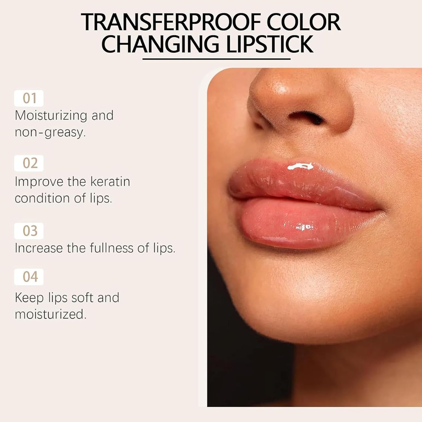 MUNIP Color Changing Lipstick - Transfer-Proof, pH Adjusting Formula for Women | Long-Lasting Moisturizing Jelly (1 Set)