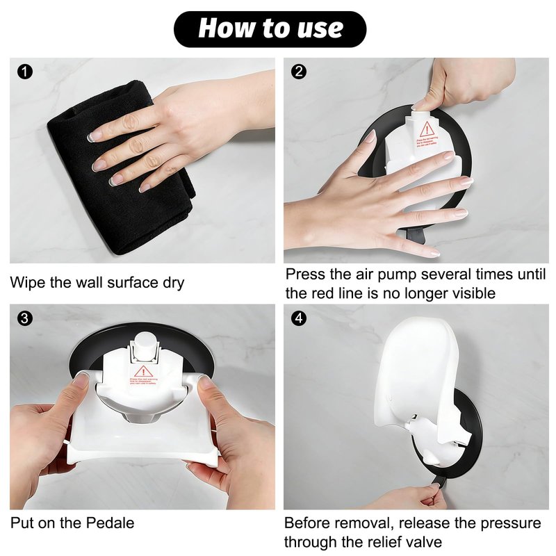 Shower Foot Rest, Foldable Anti-Slip Foot Rest with Strong Suction Cups, No-Drill Shower Stool for Shaving Legs, Elderly, Pregnancy & RV Travel