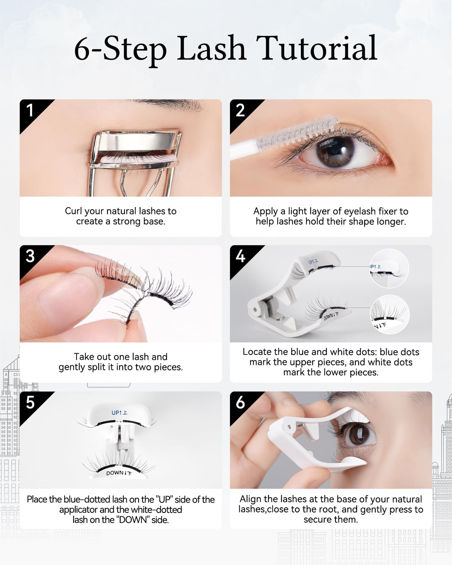 WOSADO Magnetic Eyelashes with Applicator Kit, [V10 Ultra Black] Reusable Magnetic Lashes without Eyeliner, Glue-free False Lashes, Waterproof, Lightweight, Suit for Natural Makeup
