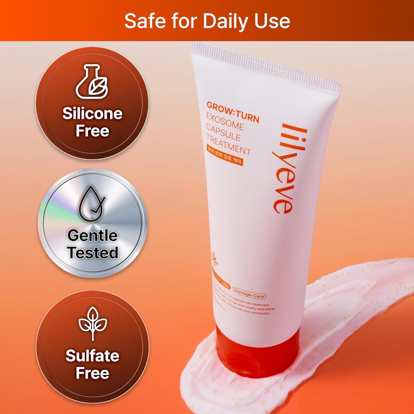 Lilyeve GROWTURN Hair Growth Treatment - Squalane Capsules & Exosomes | 7.77 fl. oz. Hair Mask for Damaged Hair