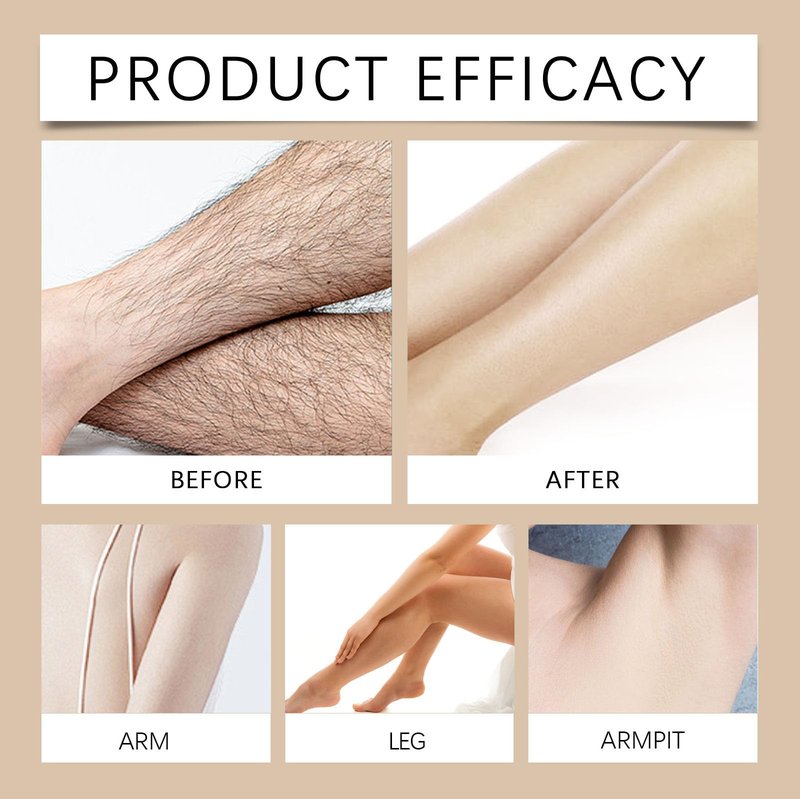 Coconut Oil Facial Hair Removal Cream for Women, Plant Extract Coconut Oil Hair Removal Cream, Painless Hair Removal, Suitable for Sensitive Skin