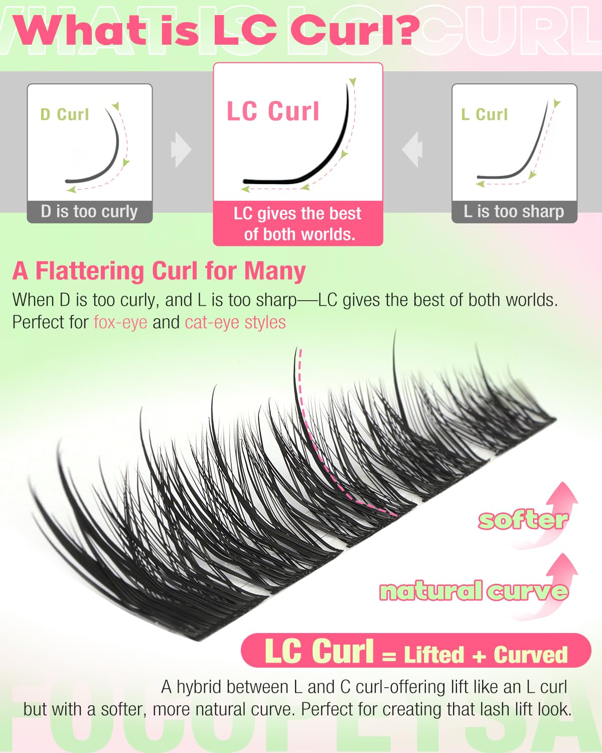 Wispy Lash Clusters - Spiky Eyelash Extensions for Fox Eye Look | 10-18mm Individual Lashes