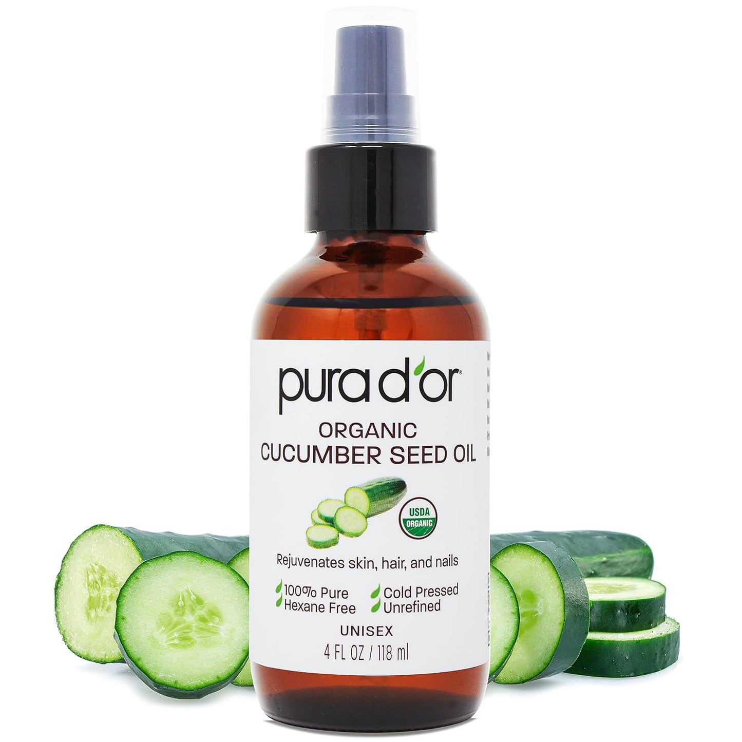 PURA D'OR Organic Vitamin E Oil - 70,000 IU Ayurvedic Skin Care | Lightweight Moisturizer for Face & Body