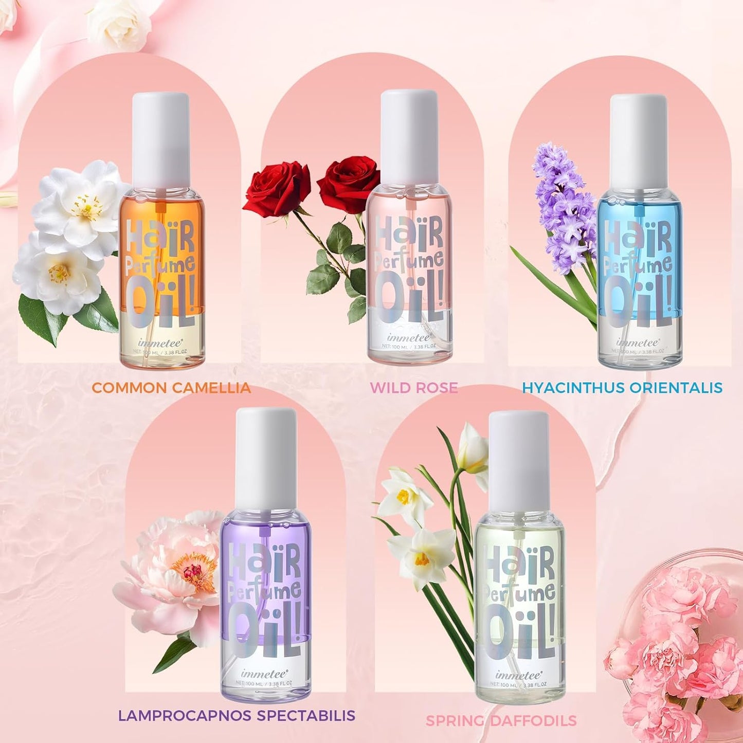 Hair Perfume Oil - Long-Lasting Floral Fragrance | 100ml Common Camellia
