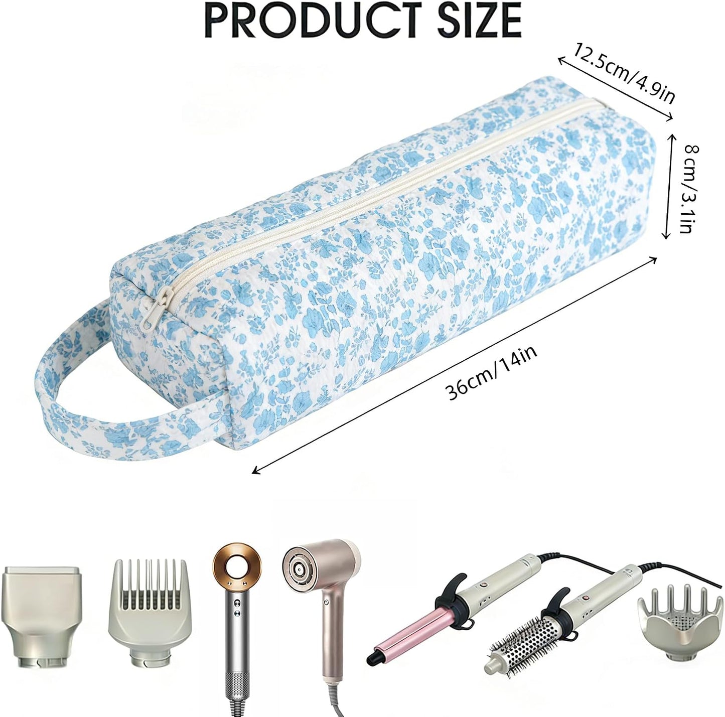 Hair Tools Organizer Bag - Portable Travel Case for Curling Irons, Flat Irons & Hair Dryers | Essential Haircare Accessories