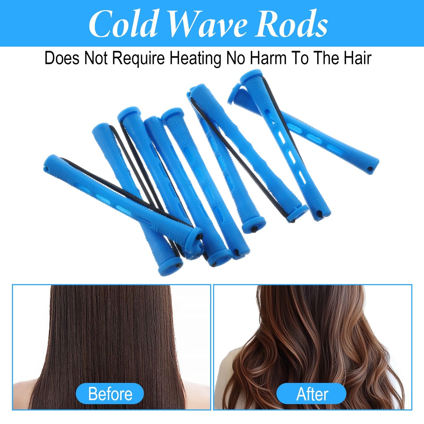 DOPENSPI 40 PCS Small Perm Rods for Short Hair, Plastic Curling Rods Cold Wave Rod Perming Curlers Hair Curling Rollers Perm Rod for DIY Styling Natural Hairs Short Long Hairs
