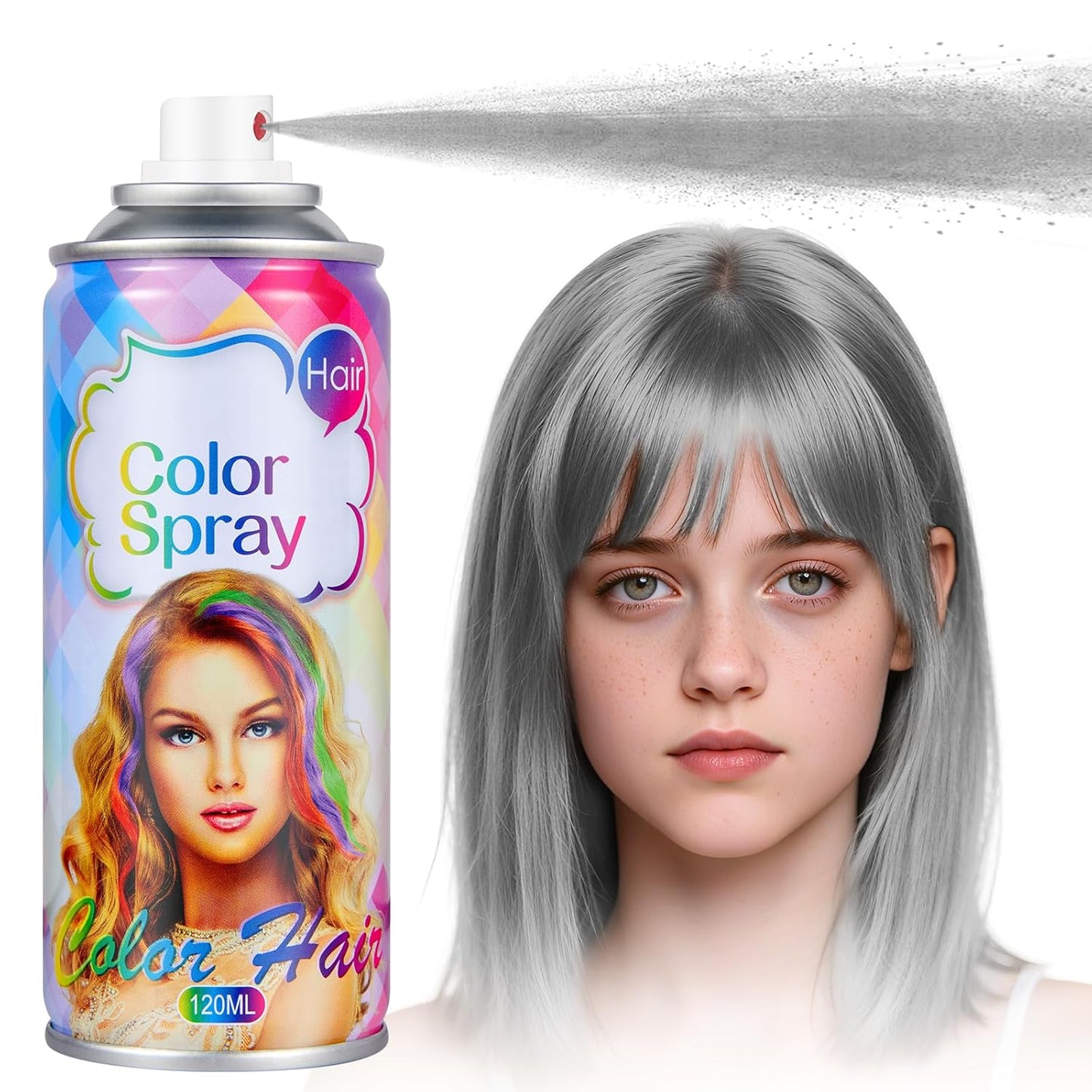 Temporary Blue Hair Spray - Washable Hair Color for Kids & Adults | Perfect for Cosplay & Parties (4.06 Oz)